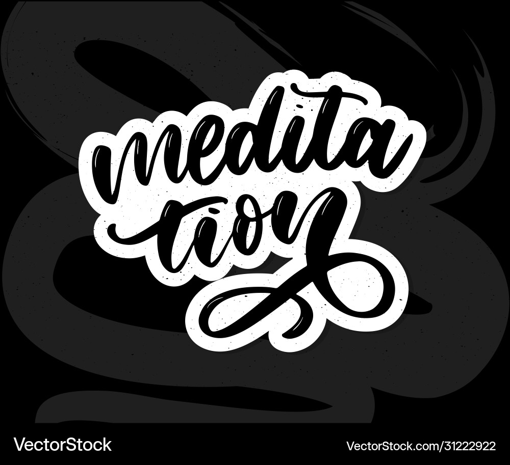 Meine Therapie ist Meditation Briefing Poster Meine Therapie ist Meditation Briefing Poster vektorbild