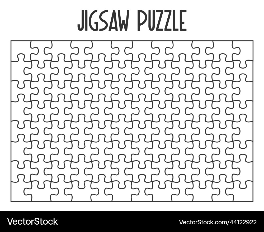 Mockup jigsaw puzzle for overlapping puzzles Mockup jigsaw puzzle for overlapping puzzles vector image