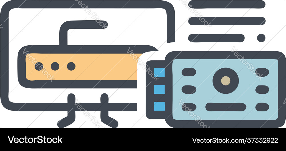 Modern server rack or data center system design vector image
