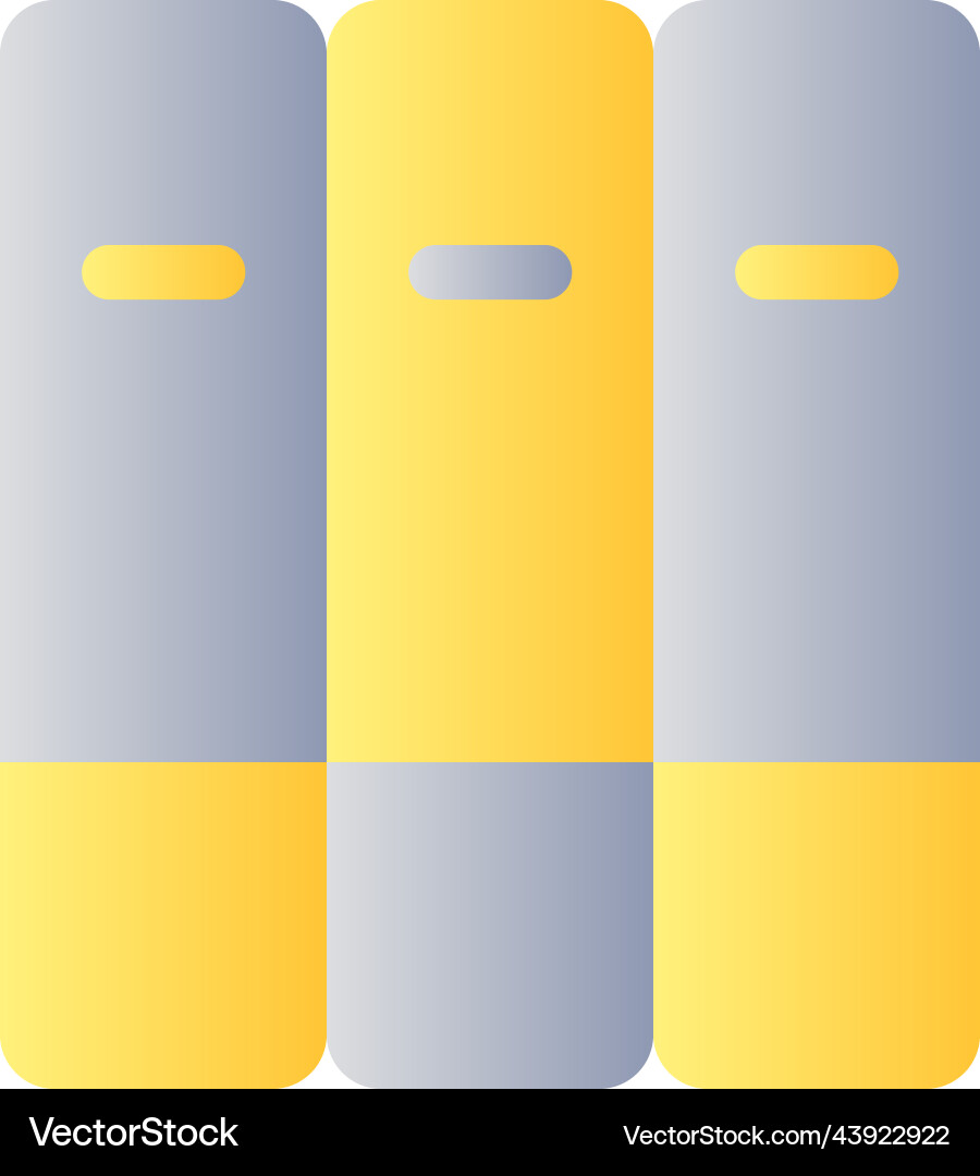Organize bookshelf flat gradient two-color ui icon vector image