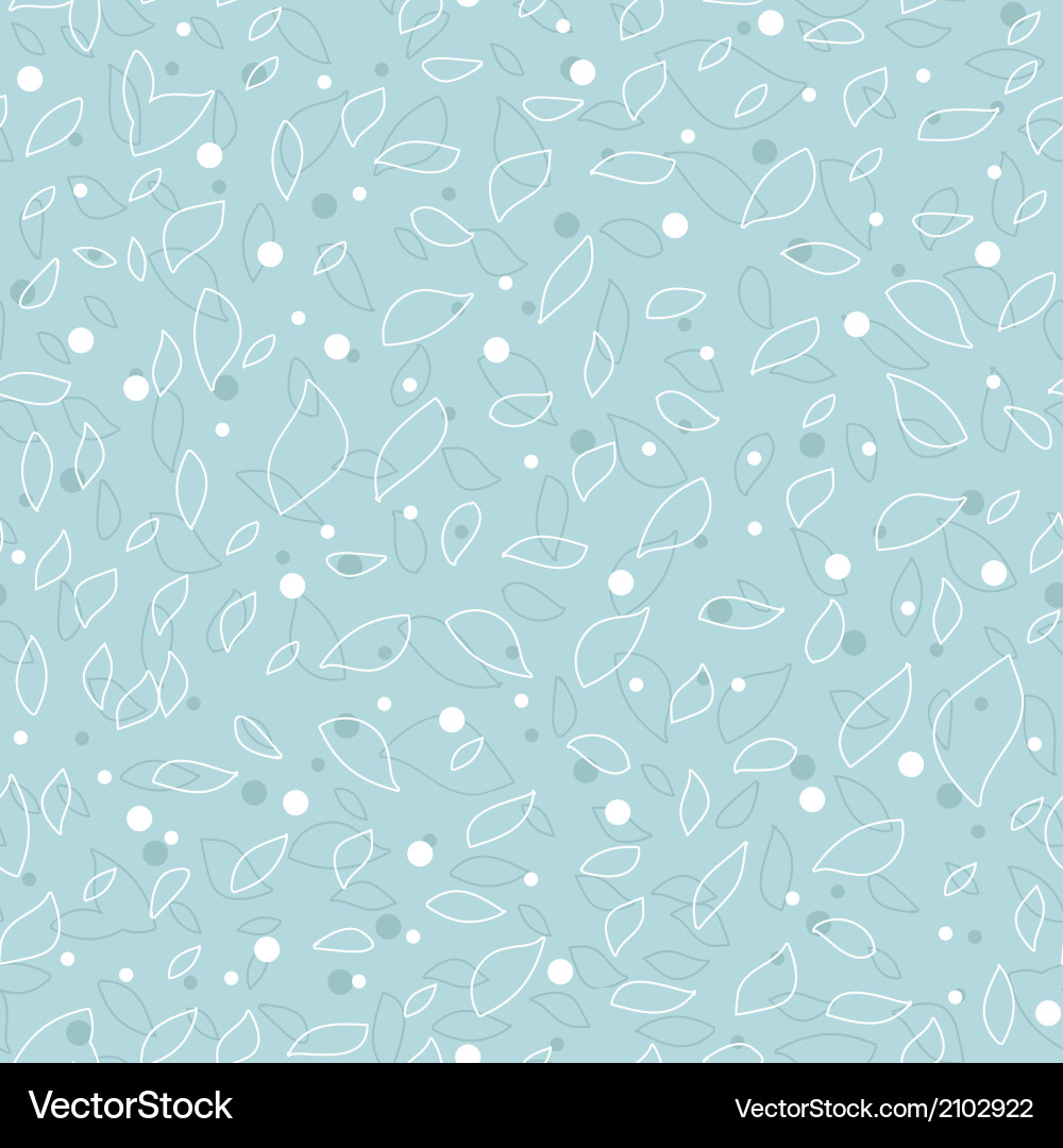 Seamless pattern from leaves and dots vector image
