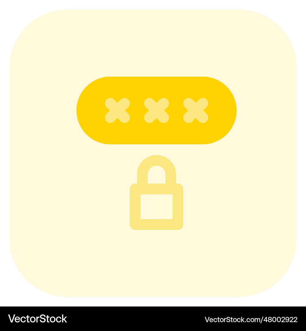 Security lock system installed for software Vector Image