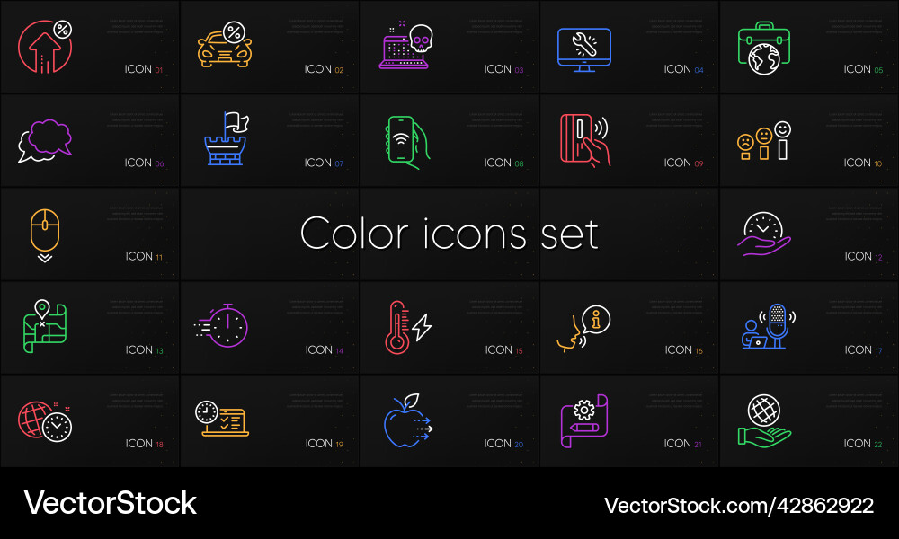 Set of safe time cooking timer and cyber attack Set of safe time cooking timer and cyber attack vector image