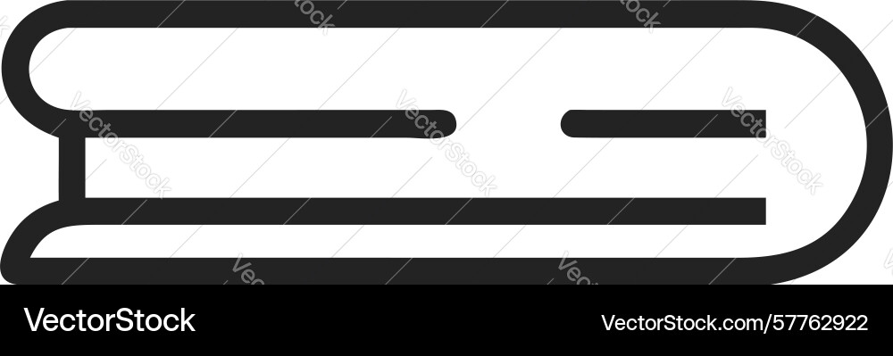 Stack of two rounded books outline icon design Vector Image
