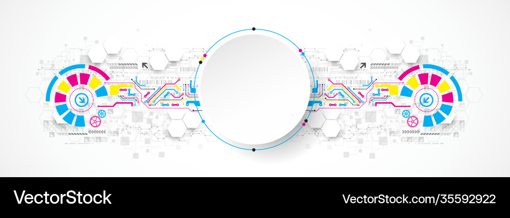 Tech Circuit Innovation vector image