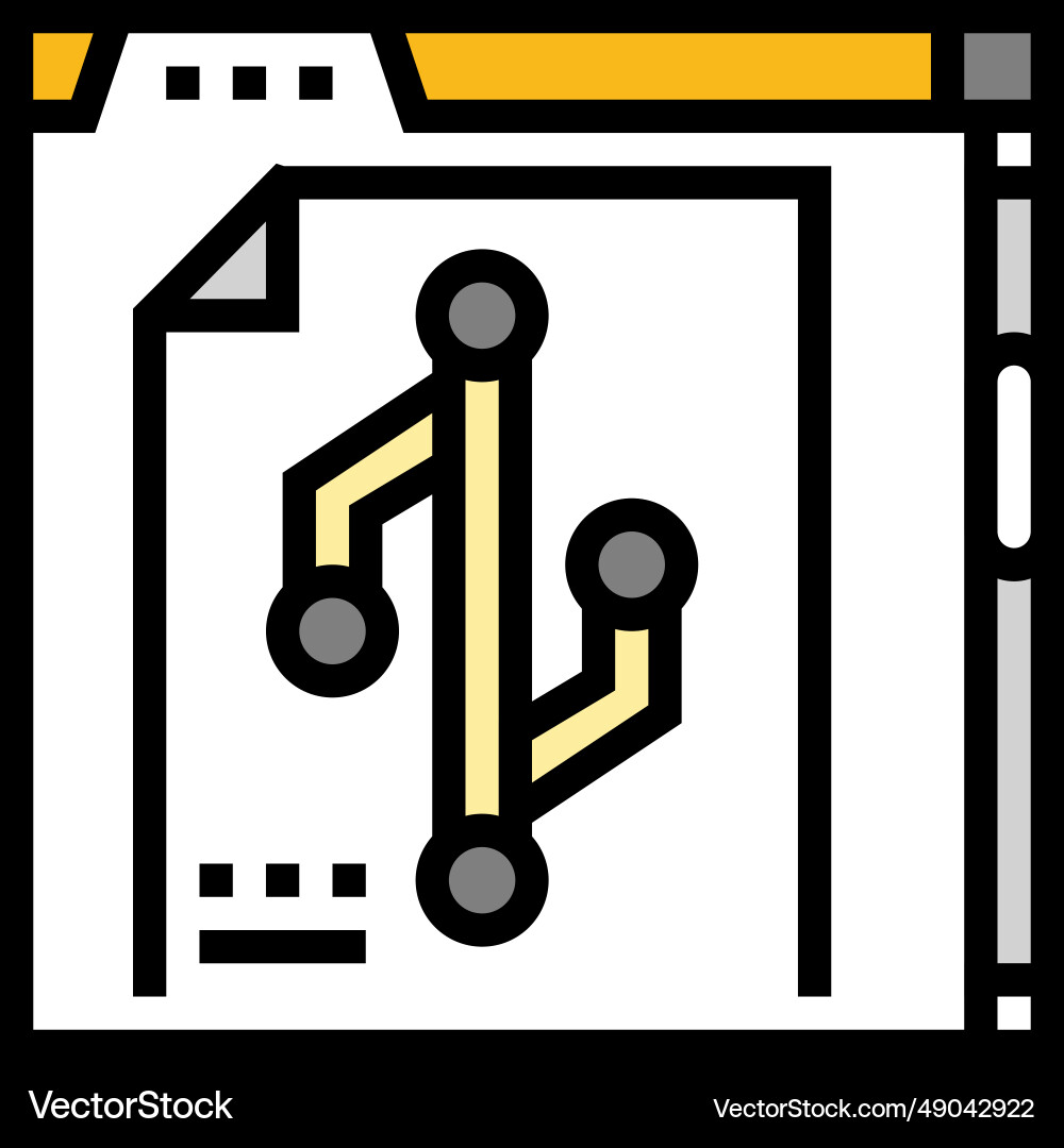 Version control technical writer color icon Version control technical writer color icon Vector Image