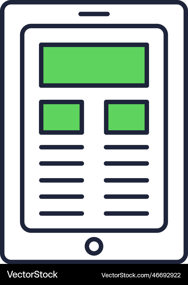 Web design portable tablet computer icon Vector Image