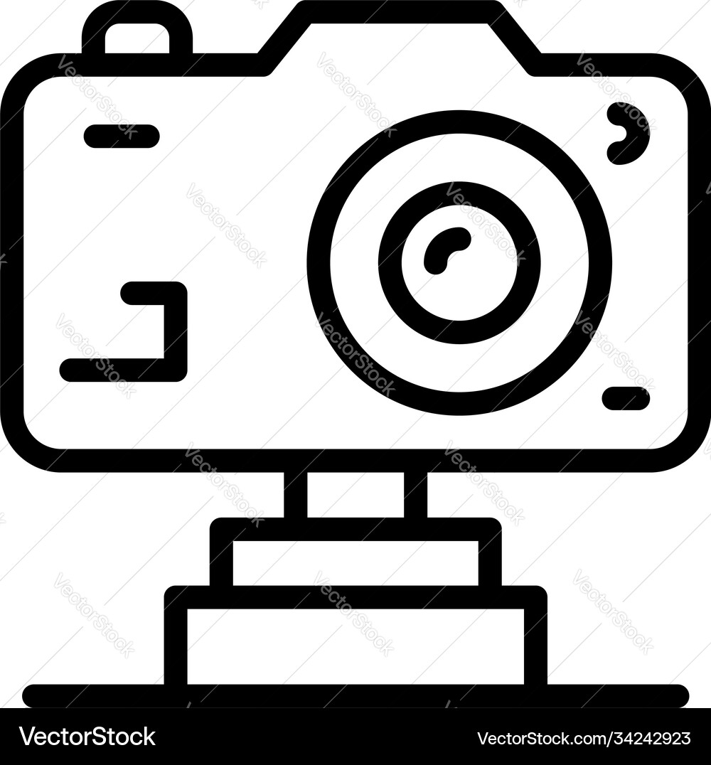 Action camera stream icon outline style Action camera stream icon outline style vector image