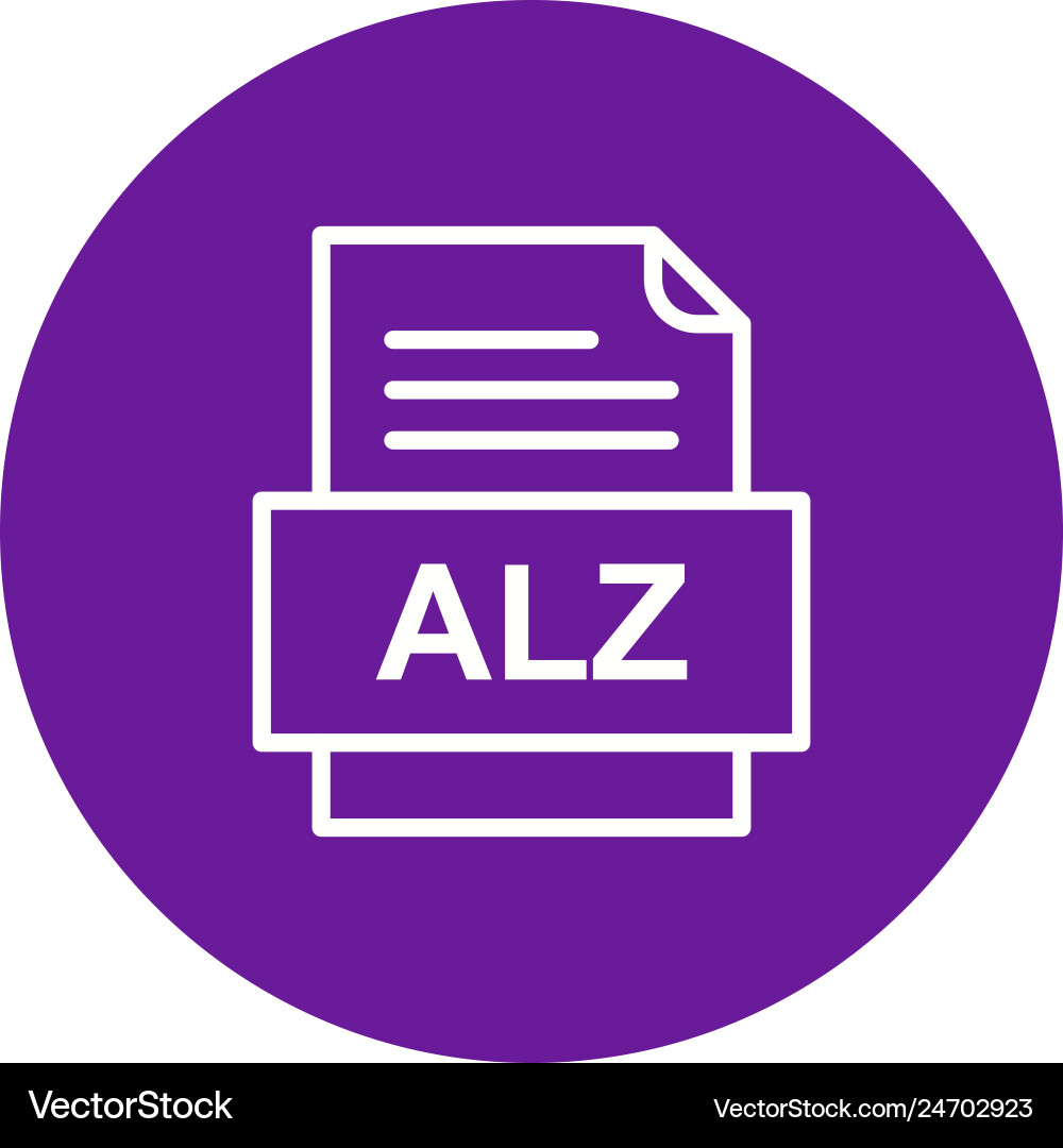 Alz file document icon Vector Image