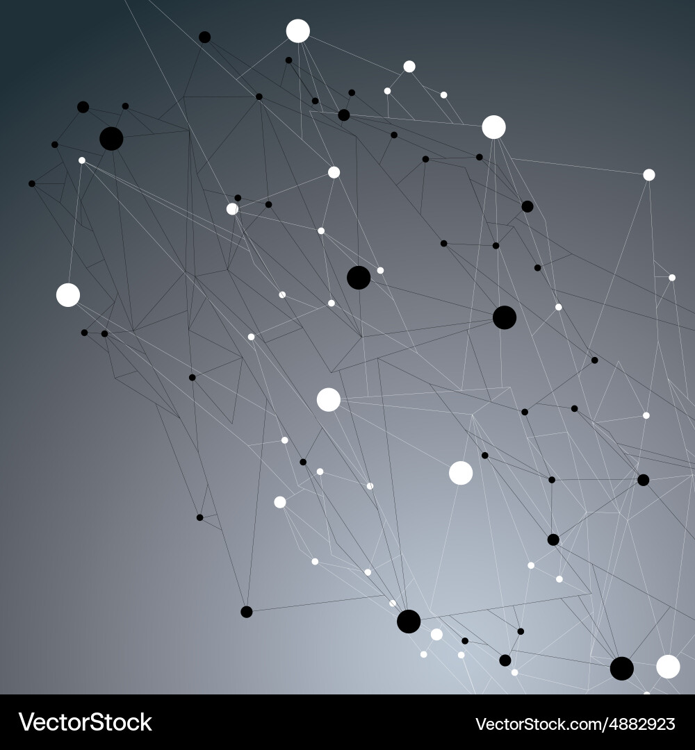 Complicated abstract grayscale 3d shape digital Vector Image