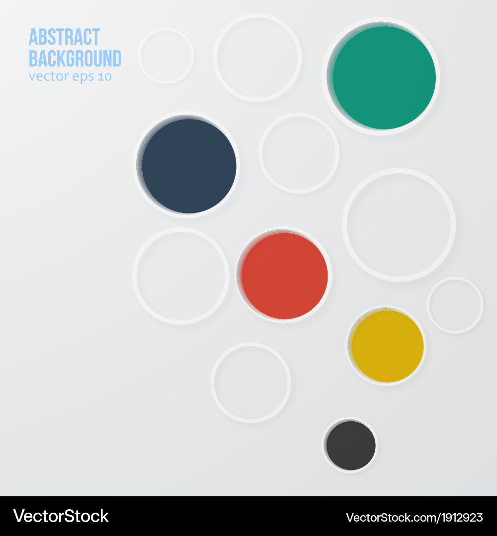 Drawn circles abstract background pattern vector image