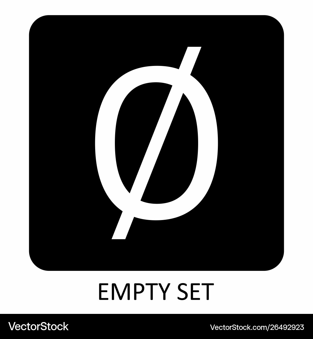 Empty set math icon Vector Image