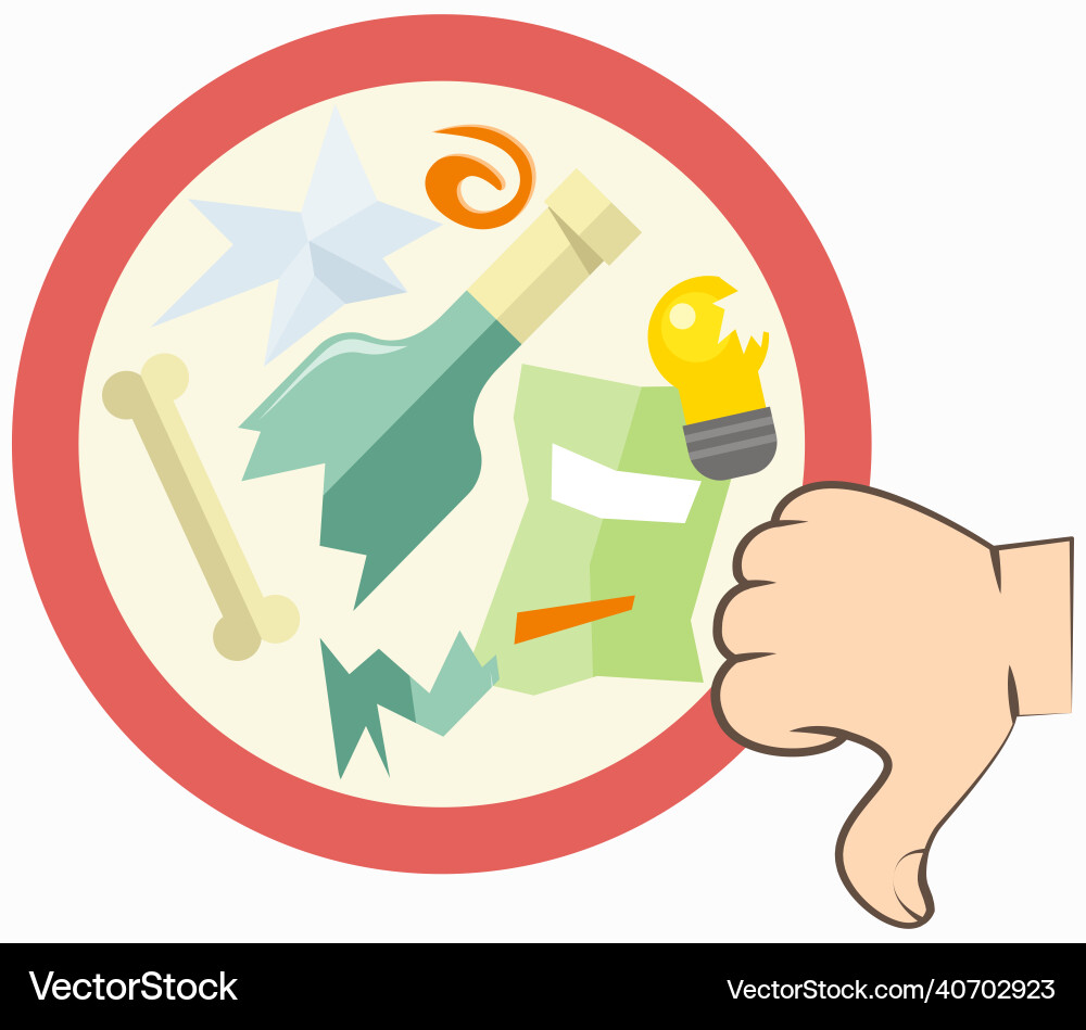 Garbage symbol do not litter sign trash icon Garbage symbol do not litter sign trash icon Vector Image