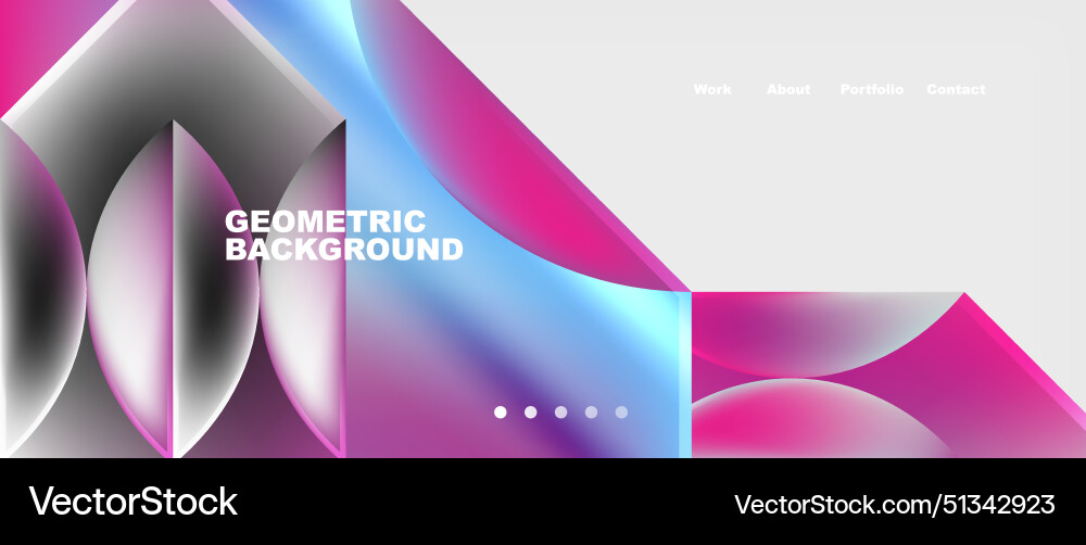 Minimal geometric web site page template design Minimal geometric web site page template design Vector Image