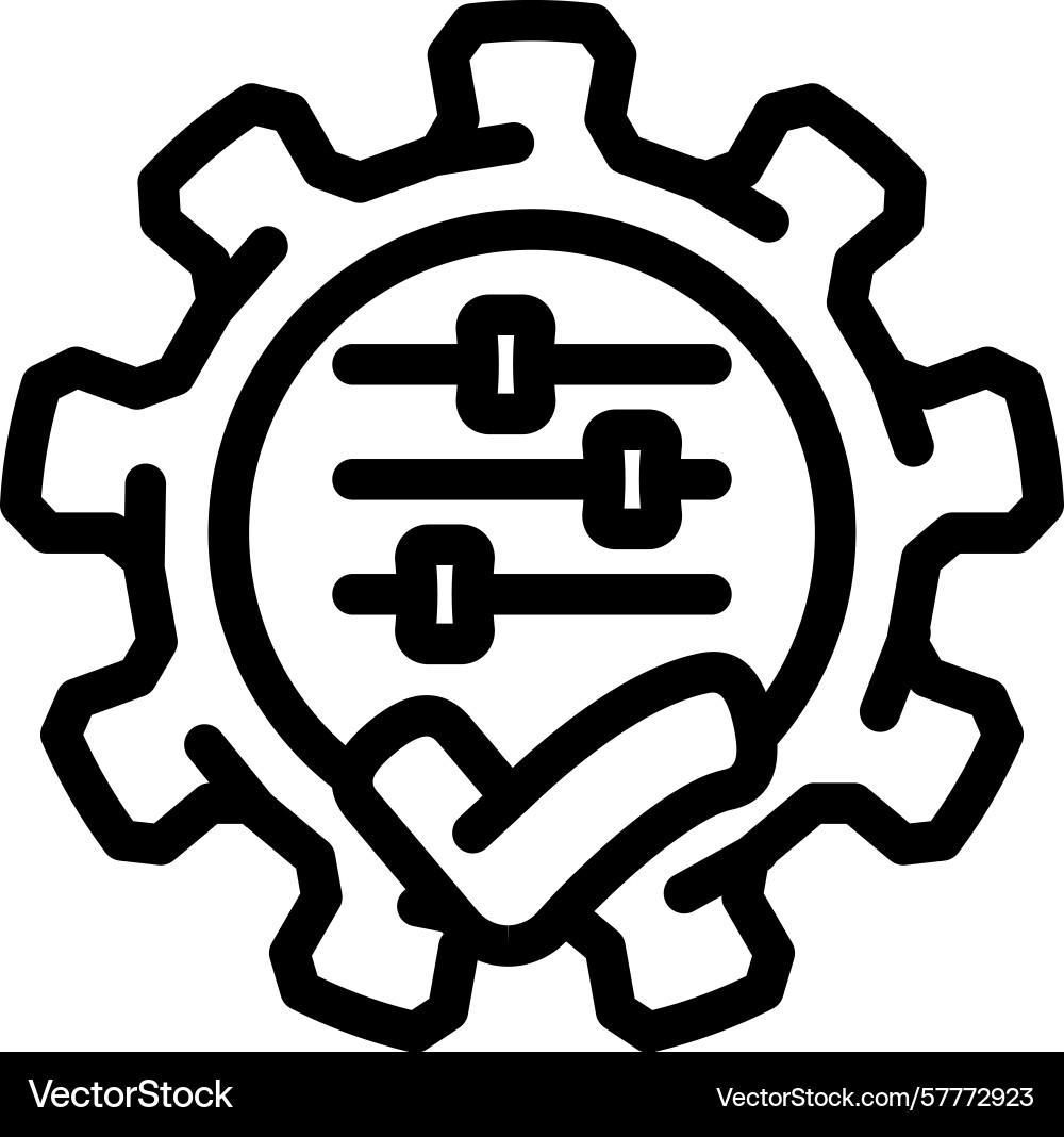 Quick setup line icon Vector Image