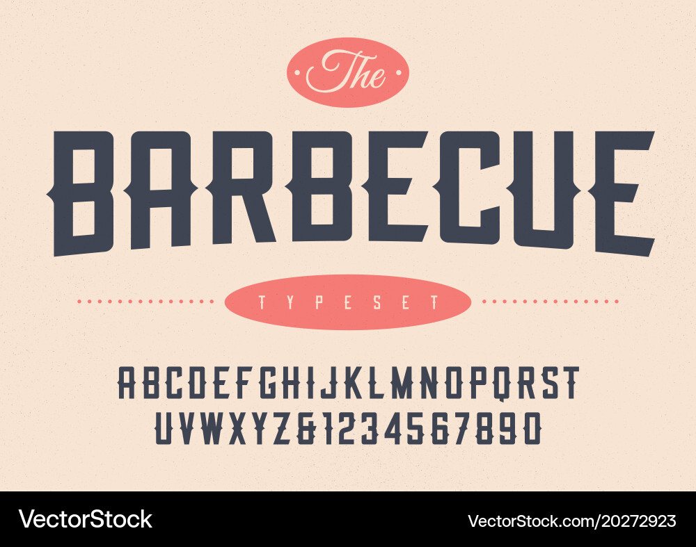 Retro Display Font Alphabet Set vector image