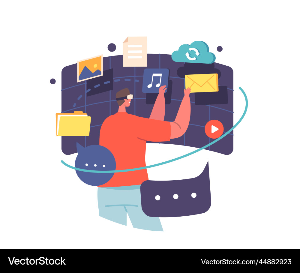 Virtual analytics and data science financial Virtual analytics and data science financial vector image
