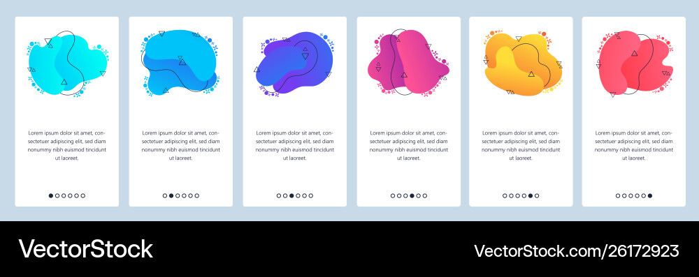 Website and mobile app onboarding screens Website and mobile app onboarding screens vector image