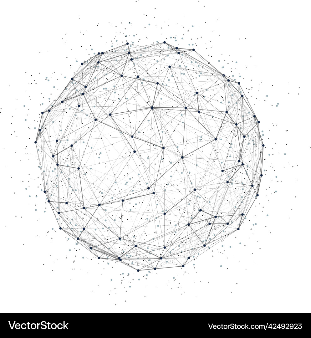 Wireframe 3d mesh polygonal sphere Wireframe 3d mesh polygonal sphere vector image