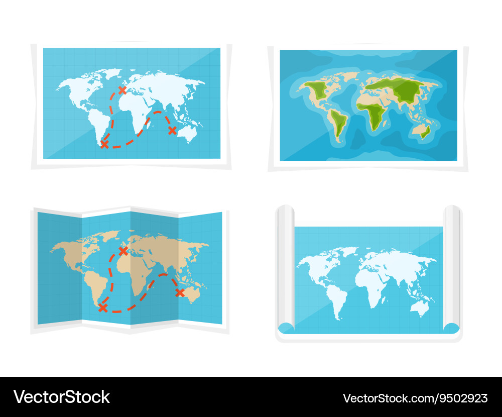 World Map Navigation vector image