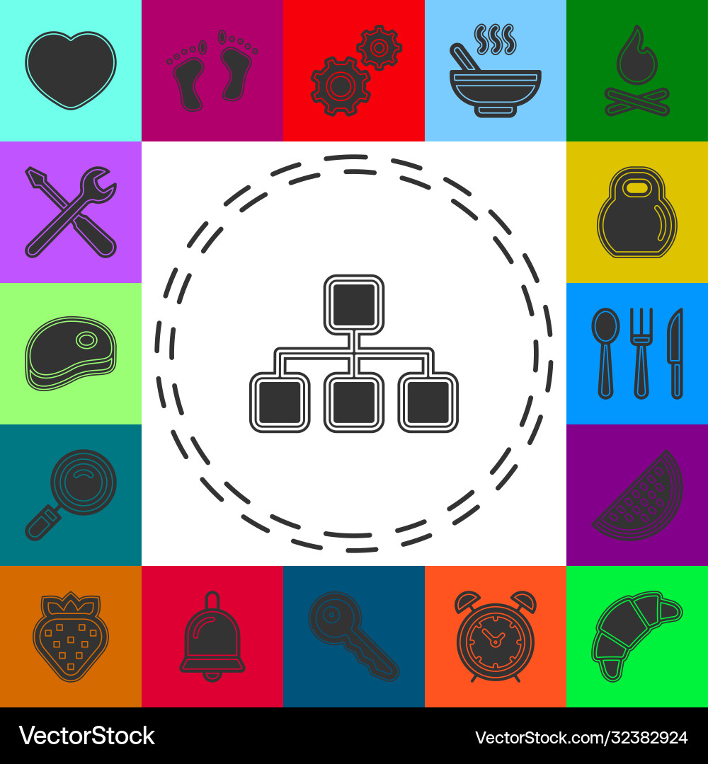 Algorithm icon simple element vector image