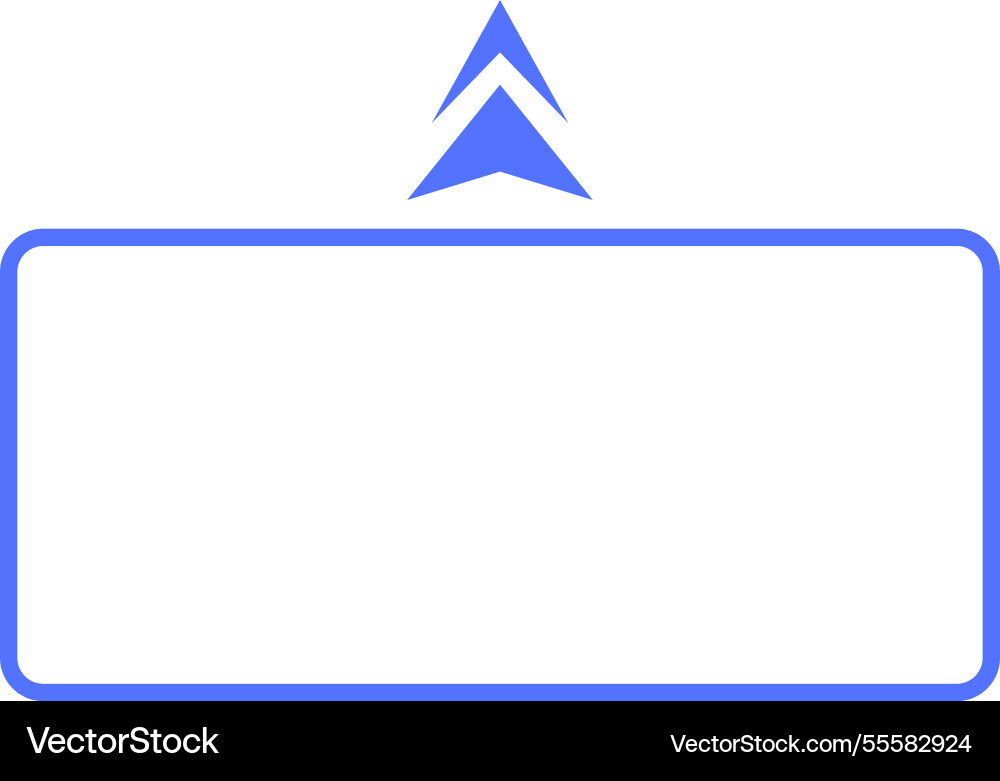 Arrow box empty frame icon vector image