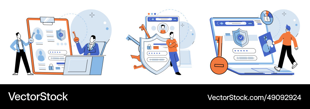 Authentication protecting user identity is key vector image