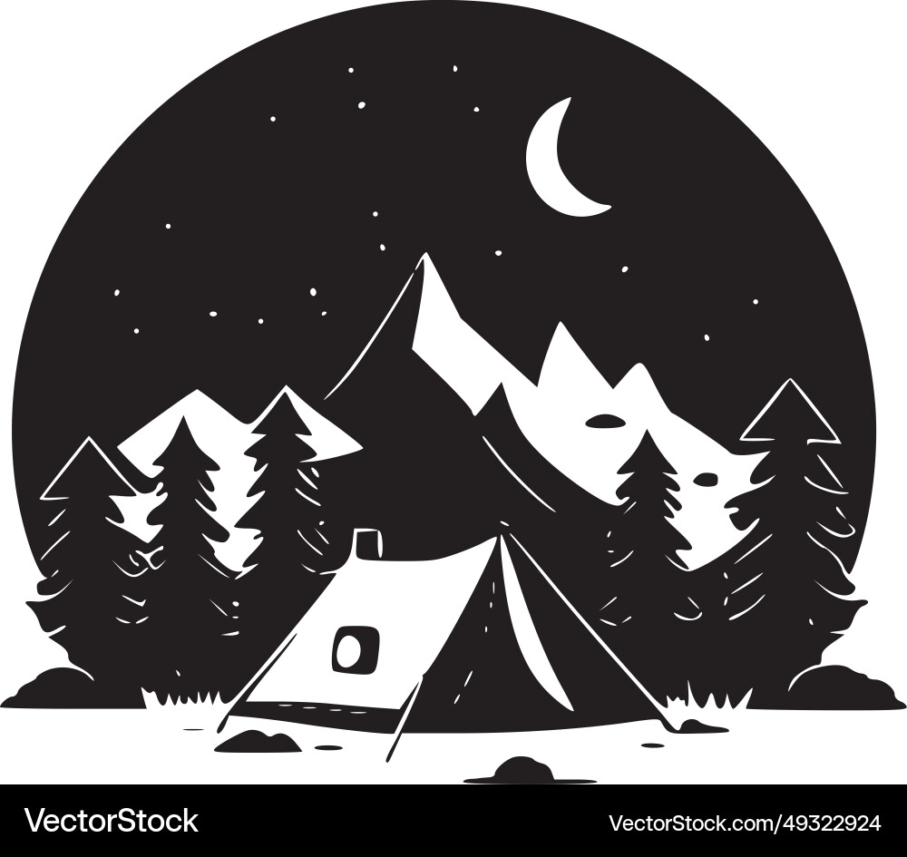 Camping - hochwertiges Logo ideal für T-Shirt Camping - hochwertiges Logo ideal für T-Shirt vektorbild