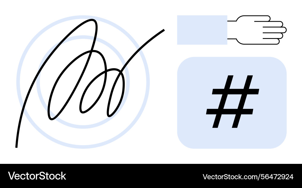 Digital hand gesture with signature and metadata Digital hand gesture with signature and metadata vector image