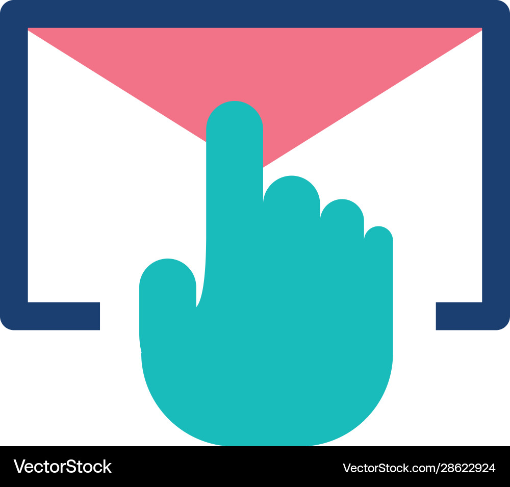 Isolated envelope message and cursor design Vector Image
