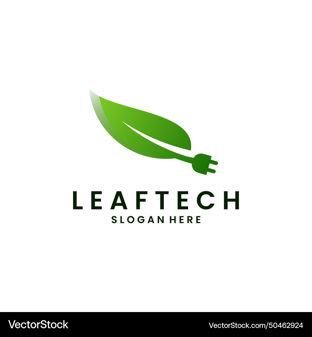 Leaf electrict logo design modern concept Leaf electrict logo design modern concept vector image