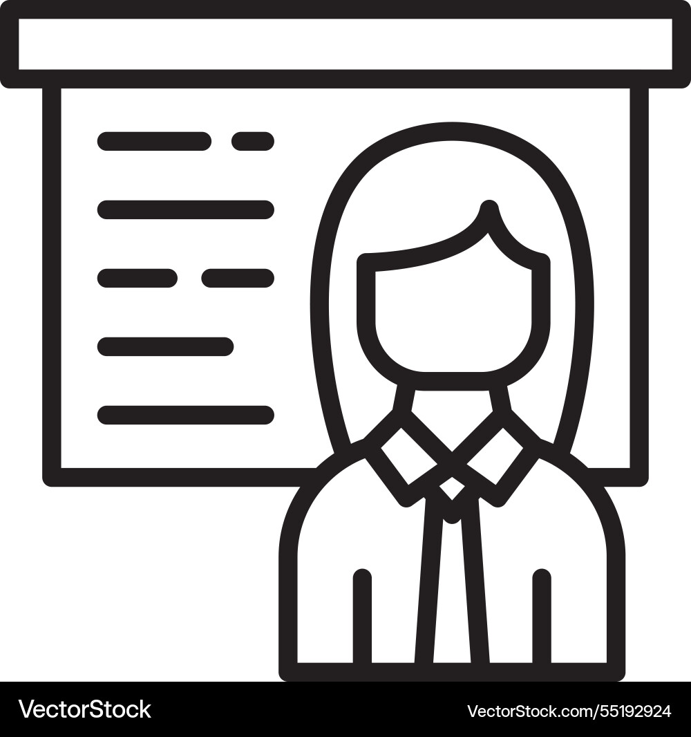 Lecture line icon design vector image