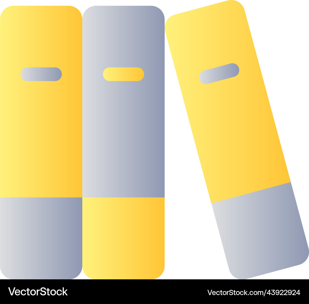 Messy bookshelf flat gradient two-color ui icon Messy bookshelf flat gradient two-color ui icon vector image