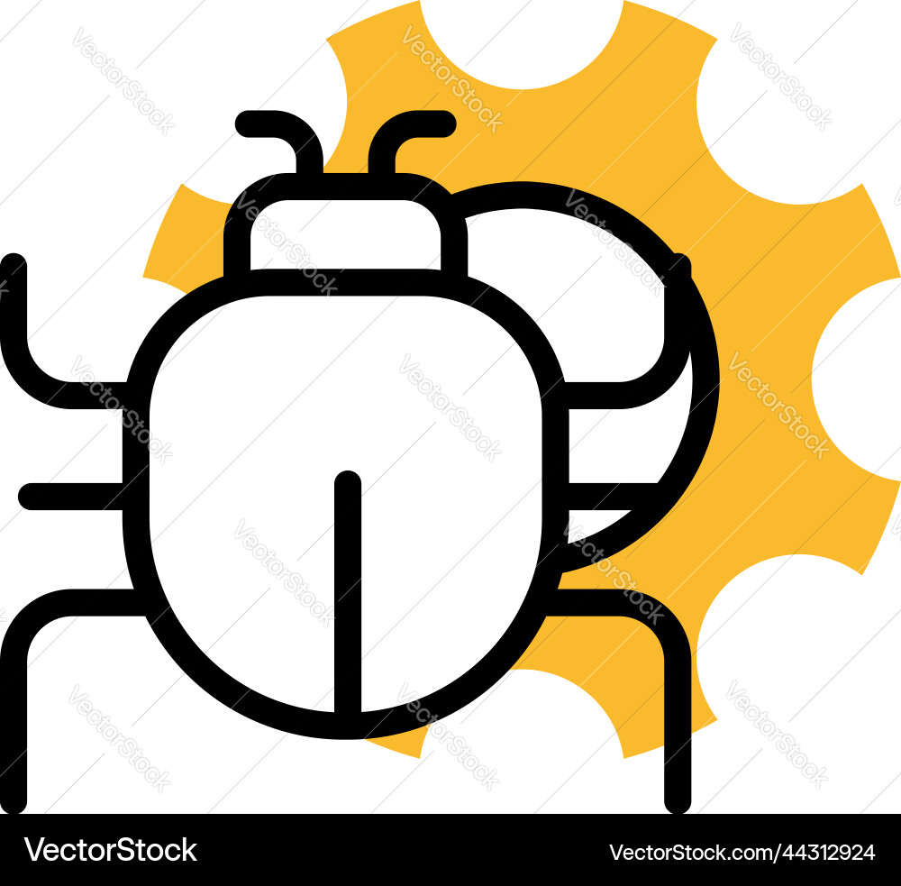 Network optimization bug on a white background vector image