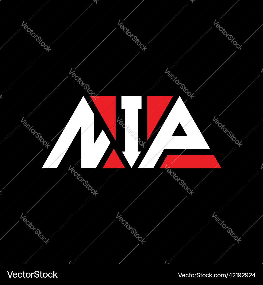 Nip triangle letter logo design Vector Image