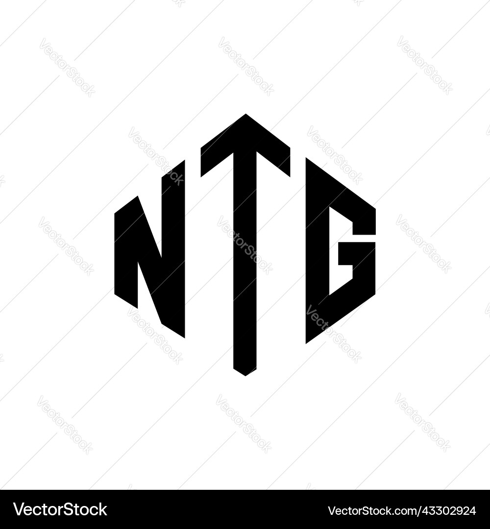 Ntg letter logo design with polygon shape Vector Image
