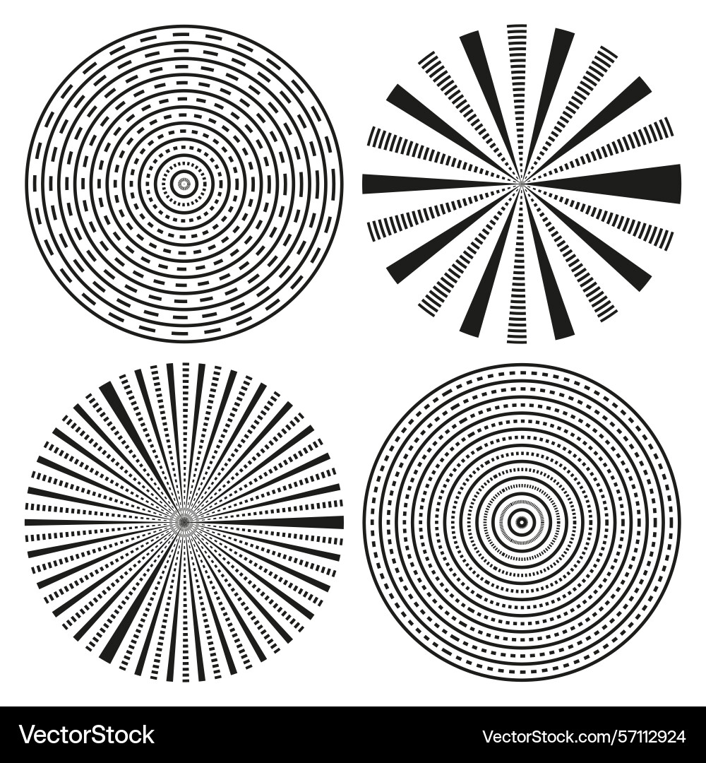 Radial circle pattern abstract circular icon Radial circle pattern abstract circular icon Vector Image