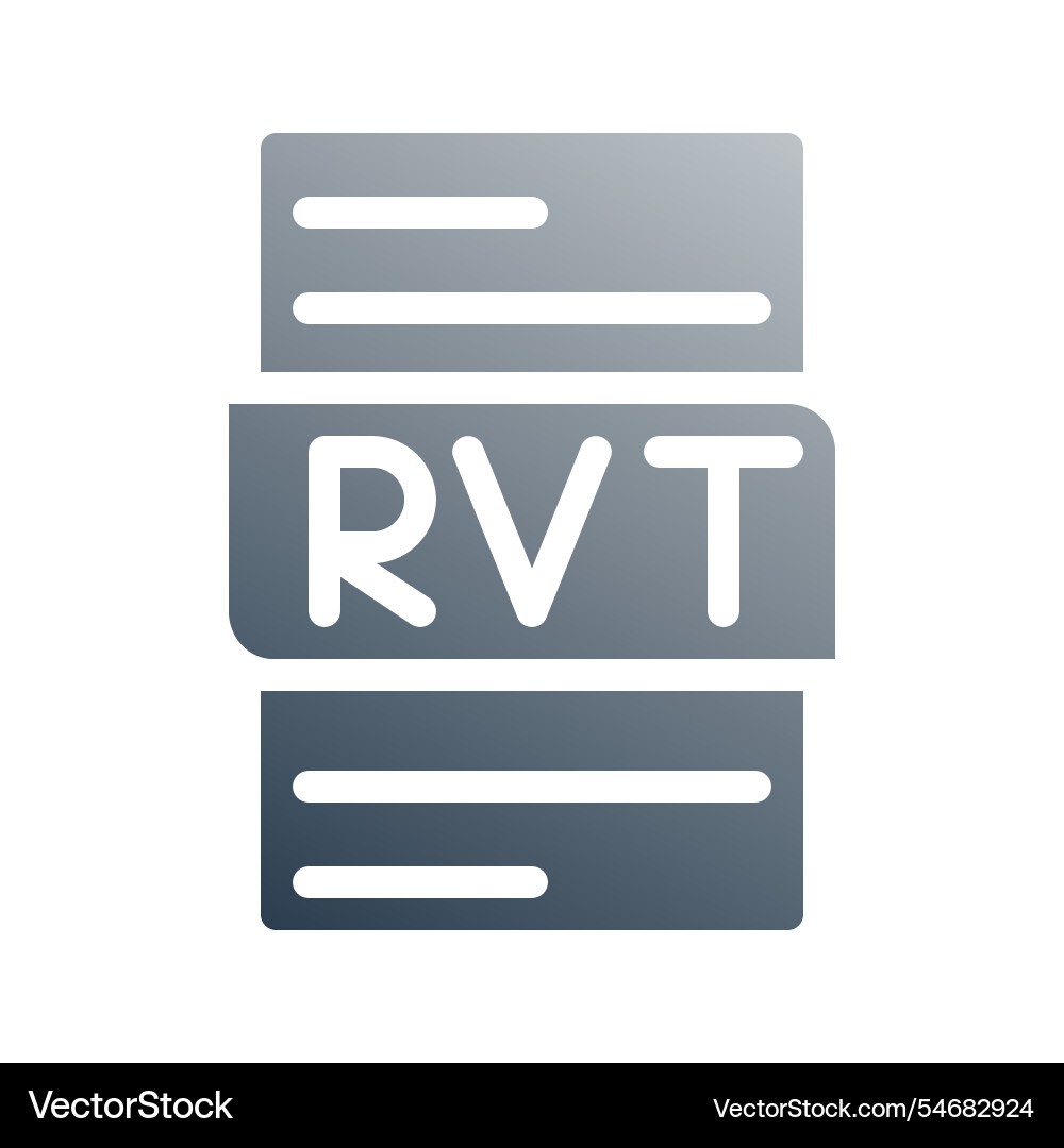 Rvt tech style gradient document icon can be used Rvt tech style gradient document icon can be used vector image