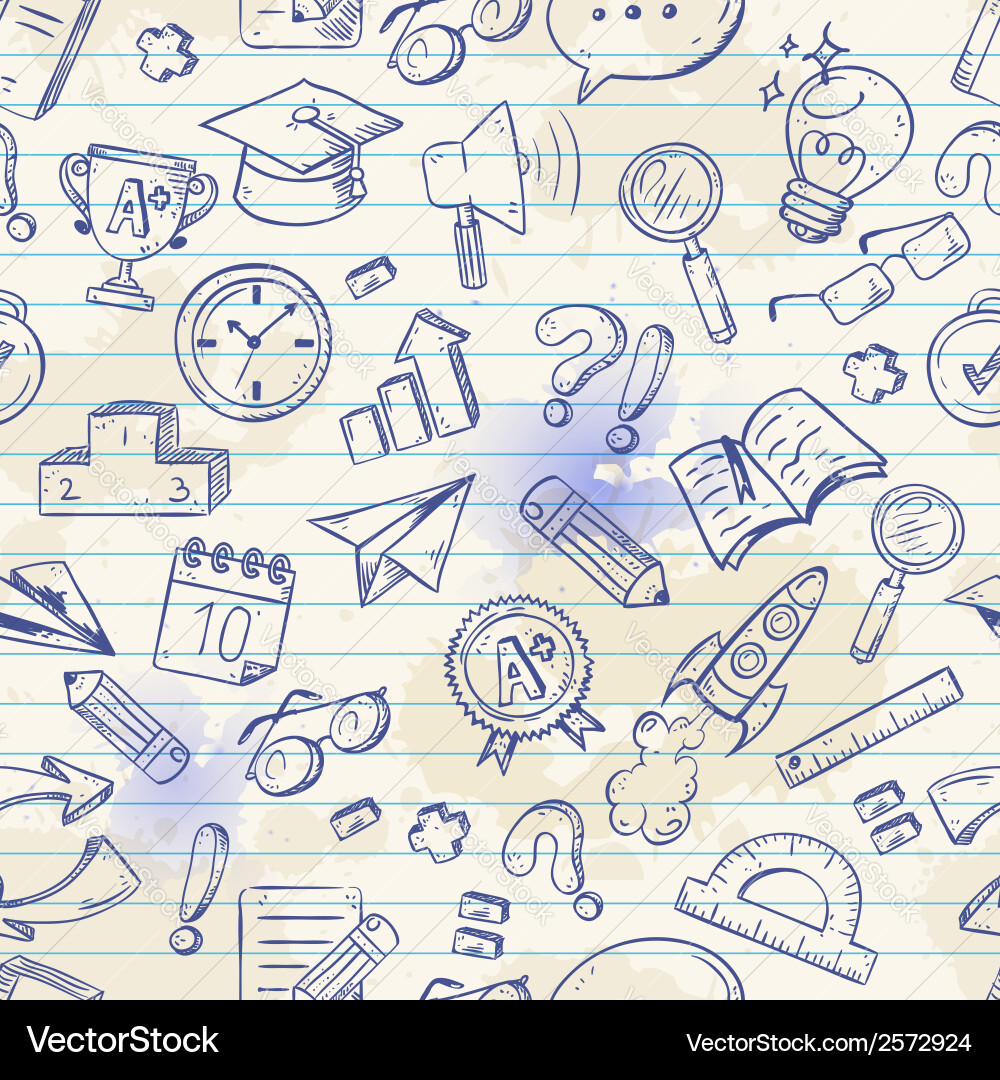School Paper Pattern vector image