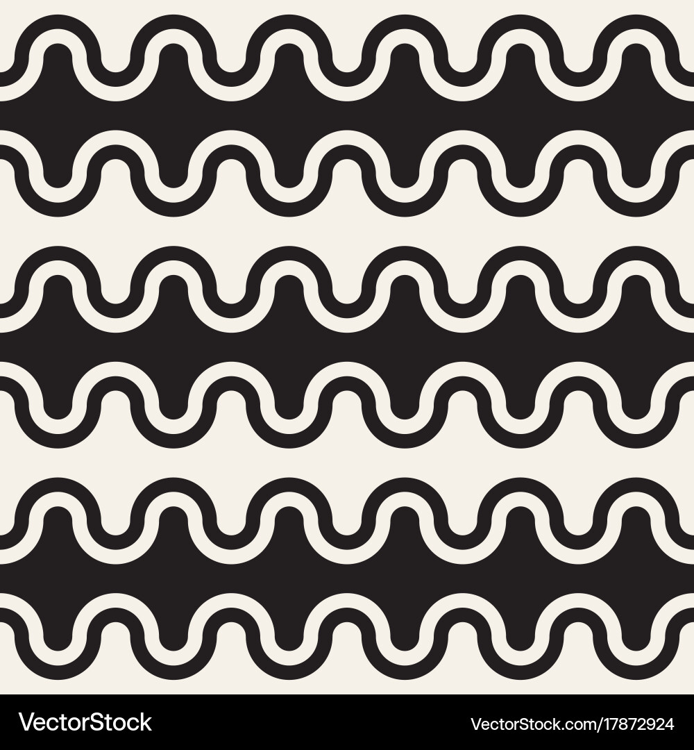 Seamless wavy lines pattern repeating Vector Image