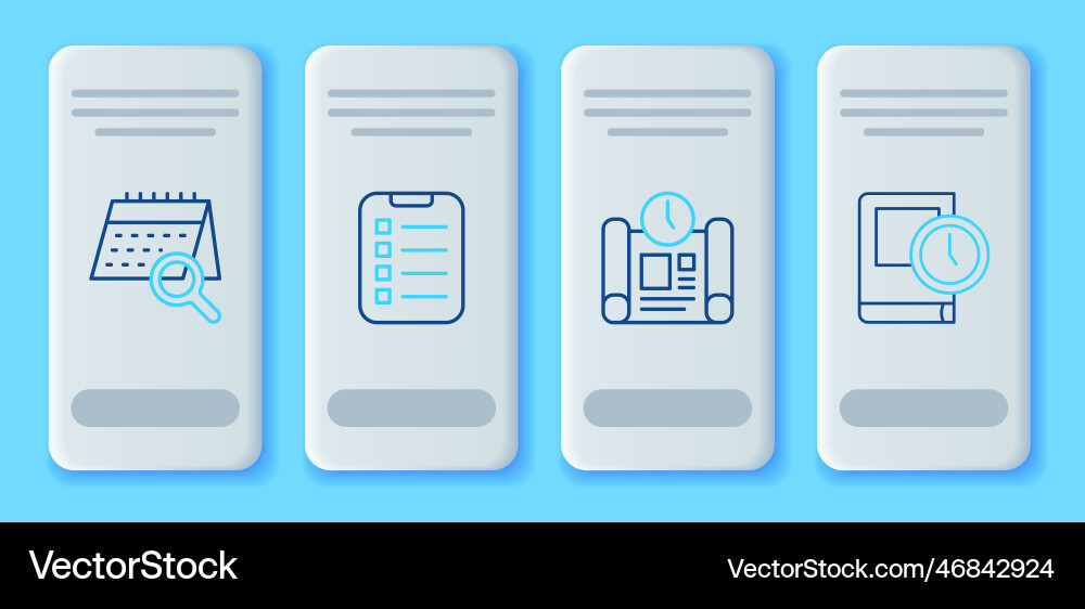 Set line to do list or planning project time vector image