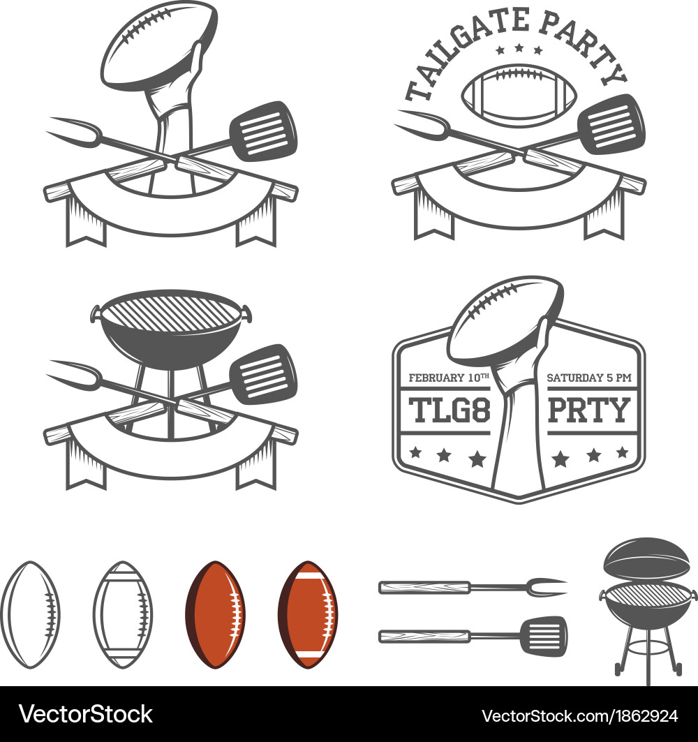 Tailgate Party Elements vector image