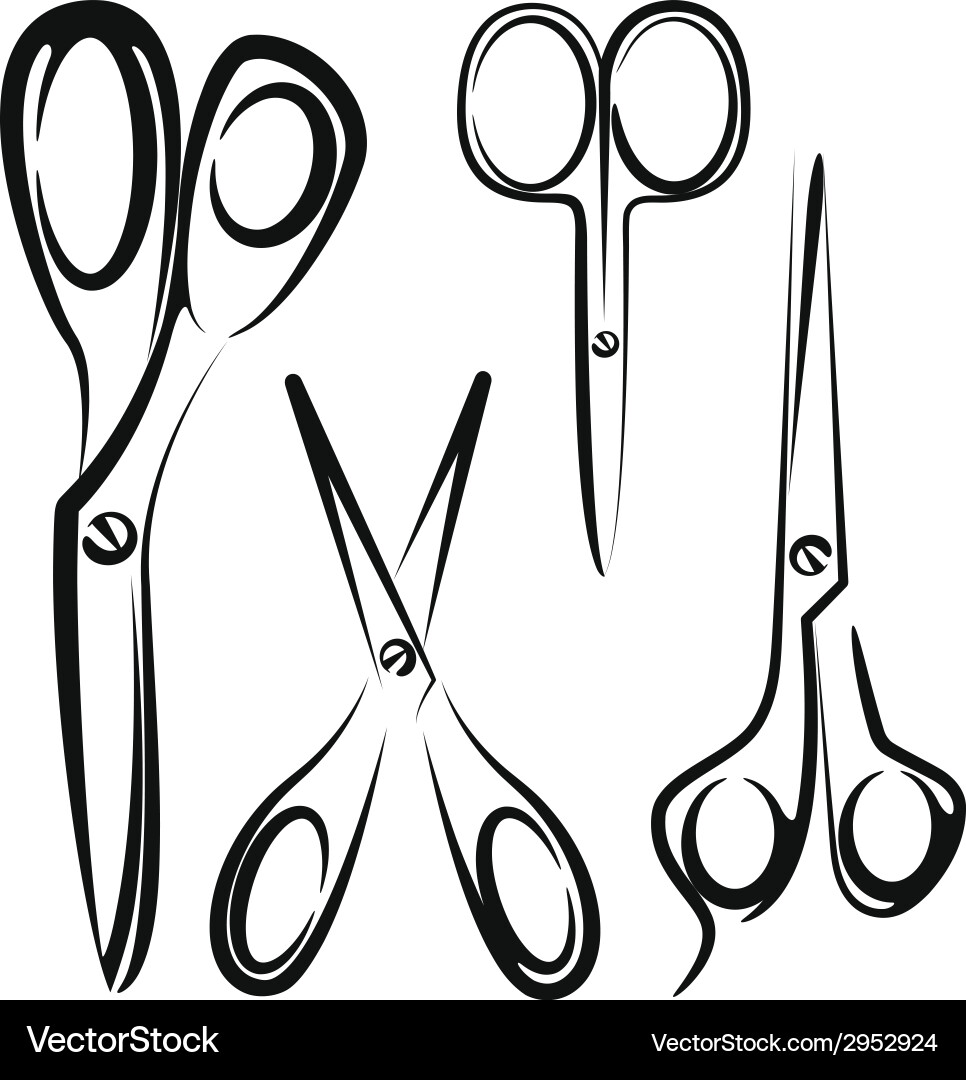 With a set of scissors vector image