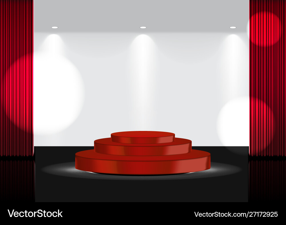 3d mock up realistic open red curtain 3d mock up realistic open red curtain Vector Image