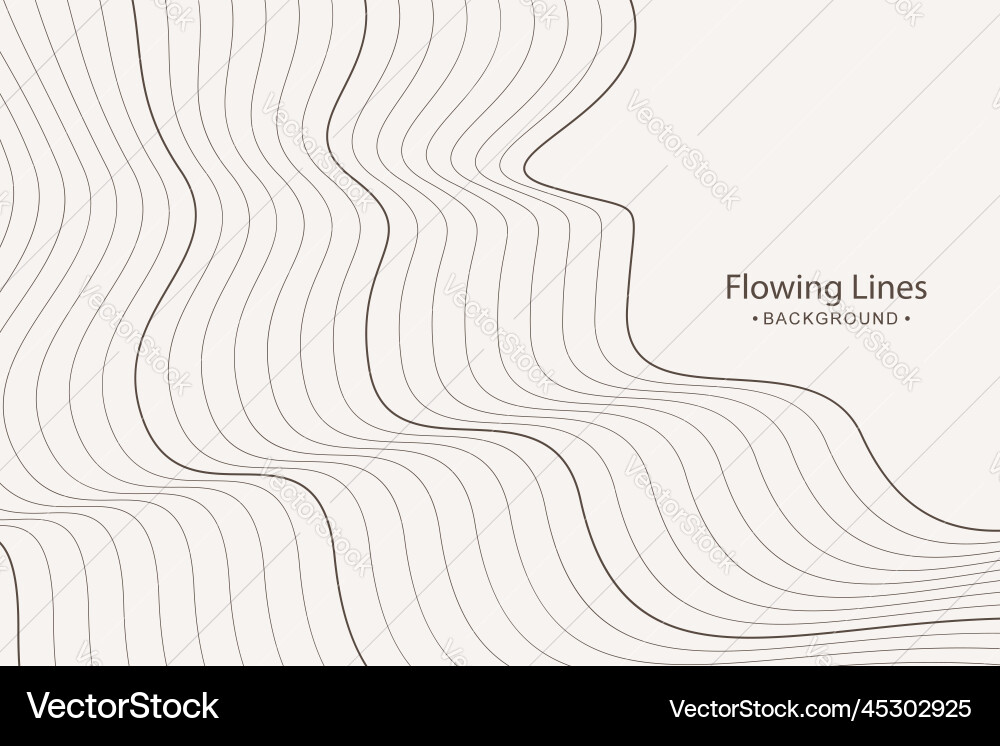 Abstract dynamic wavy lines background Vector Image