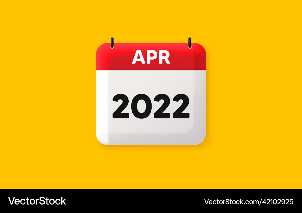 April month icon event schedule apr date vector image