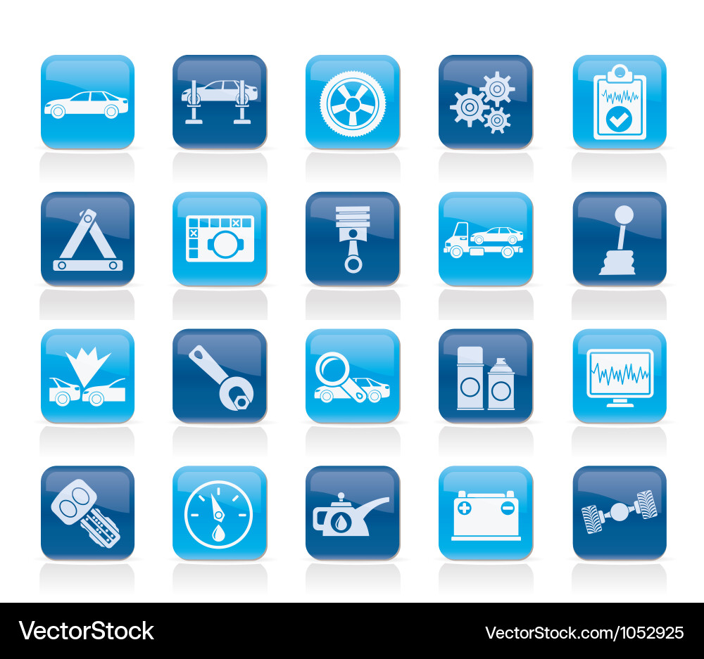 Car & Transportation Icons vector image