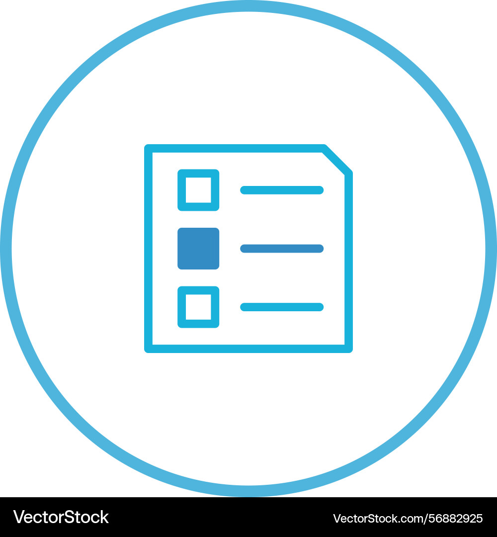 Checklist icon document with tick boxes for task Checklist icon document with tick boxes for task vector image