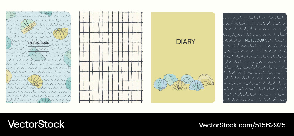 Cover page templates based on seamless patterns Cover page templates based on seamless patterns vector image