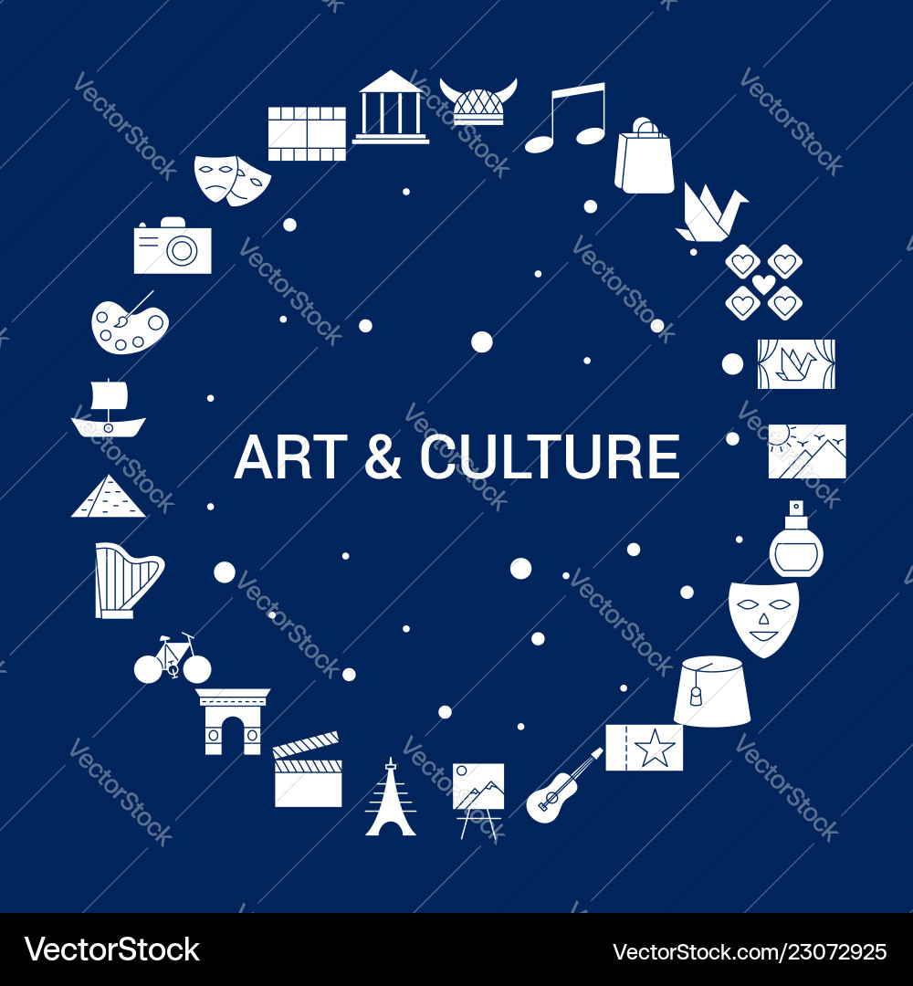 Creative art and culture icon background Creative art and culture icon background vector image